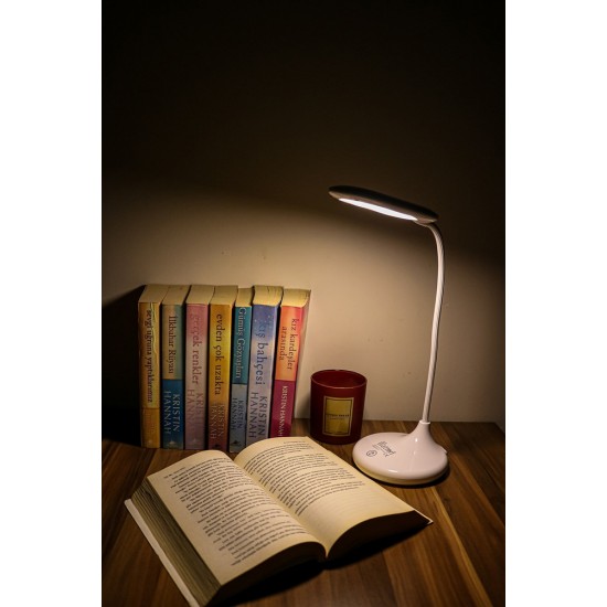 ŞARJLI SARI VE BEYAZ RENK MASA LAMBASI WATTON WT-005