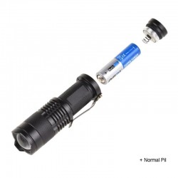 Mini Güçlü Şarjlı Pilli EL Feneri Watton Wt-304