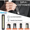 TYPE-C GİRİŞLİ MIKNATISLI ŞARJLI CEP FENERİ WATTON WT-333